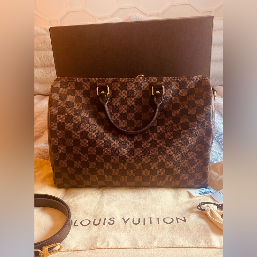Authentic Louis Vuitton Speedy Bandoulière 35 NM Damier